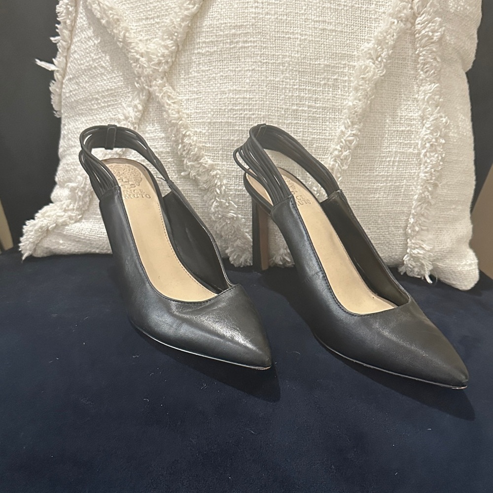 Vince Camuto Elegant Black Slingback Heels